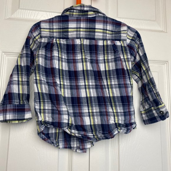5 for $20 Calvin Klein Toddler Plaid Long Sleeve Button Down Shirt 3T - Picture 7 of 7